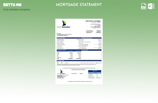 Модерен стил Извод за хипотека на Индонезиската банка Sulselbar Шаблон за Word и